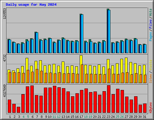 Daily usage for May 2024