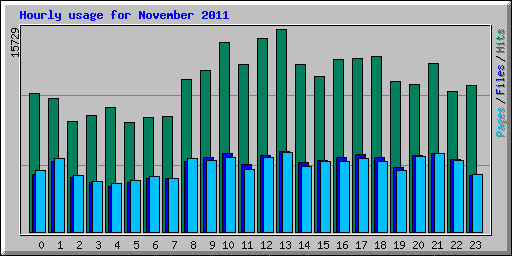 Hourly usage for November 2011