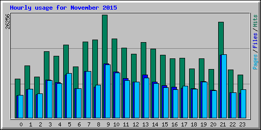 Hourly usage for November 2015