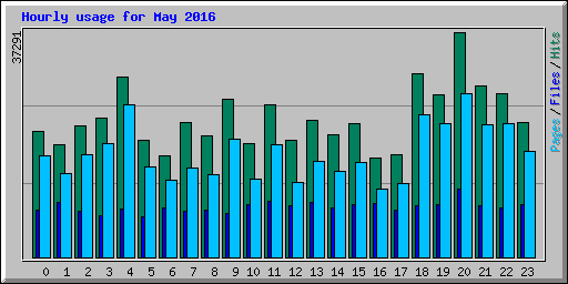 Hourly usage for May 2016