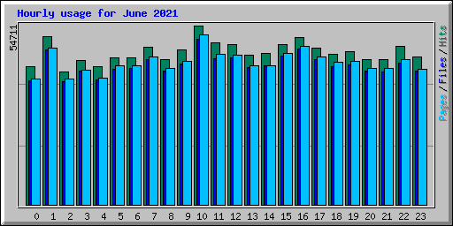 Hourly usage for June 2021