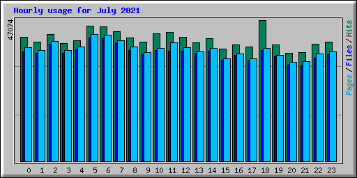 Hourly usage for July 2021