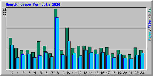 Hourly usage for July 2026
