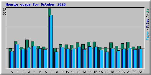 Hourly usage for October 2026